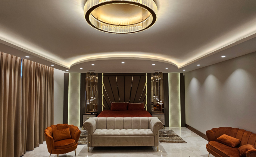 luxury fitted bedroom with smart storage London