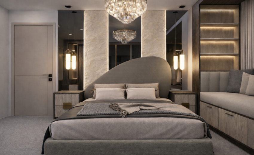 luxury fitted bedroom with smart storage London