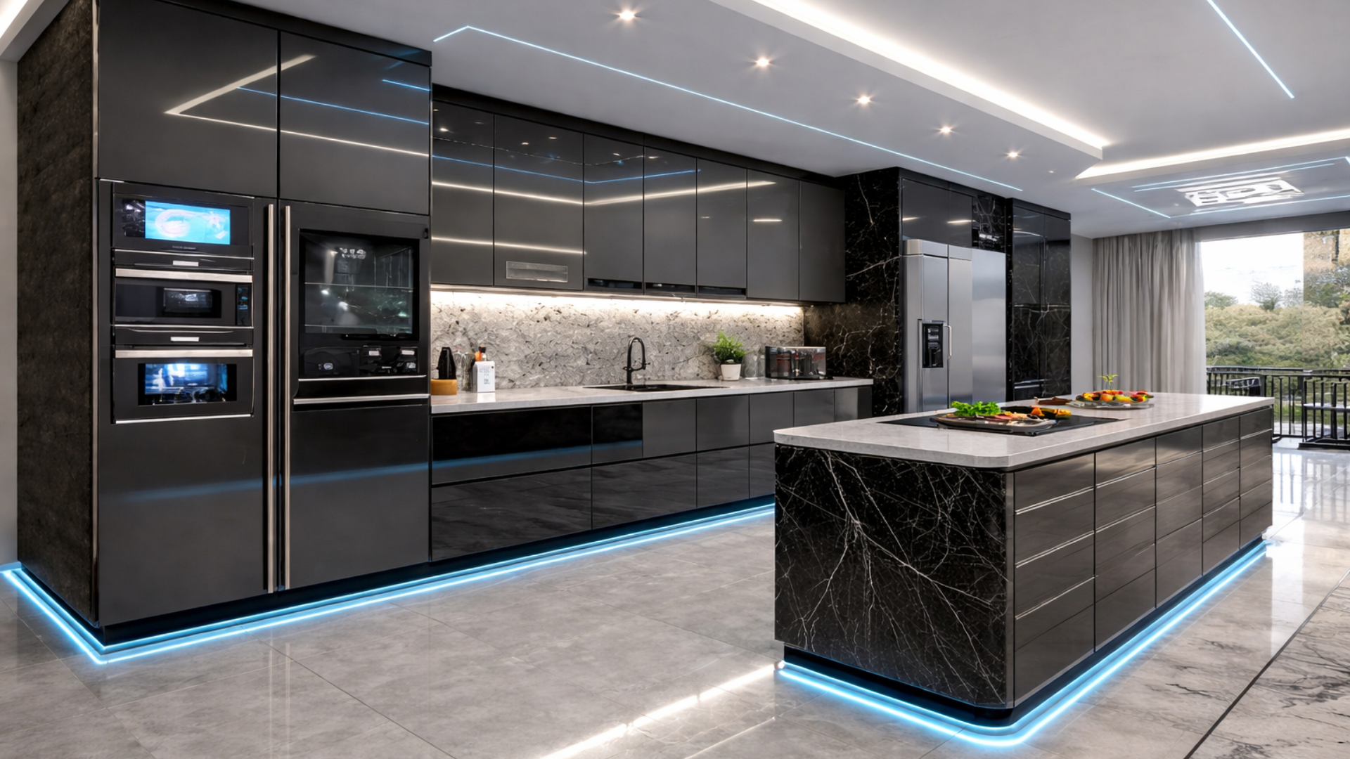 luxury handleless kitchen design London