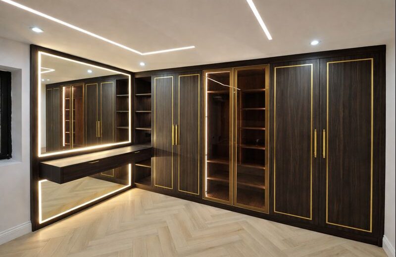 custom built in wardrobe London sliding doors